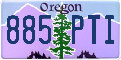 OR license plate 885PTI