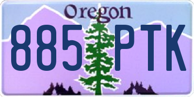 OR license plate 885PTK
