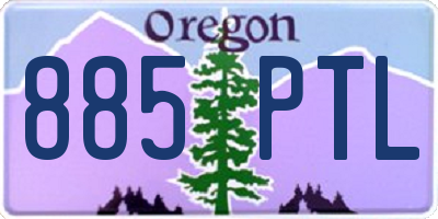 OR license plate 885PTL