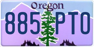OR license plate 885PTO