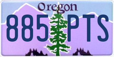 OR license plate 885PTS