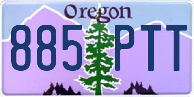 OR license plate 885PTT