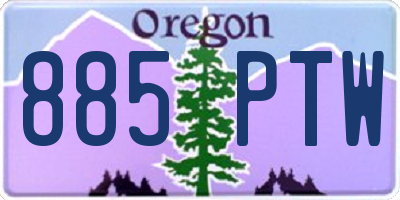 OR license plate 885PTW