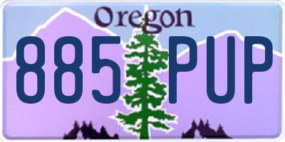 OR license plate 885PUP