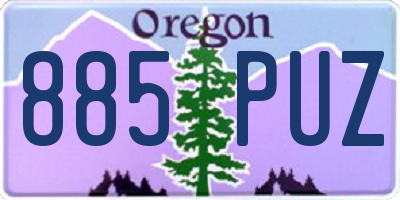 OR license plate 885PUZ