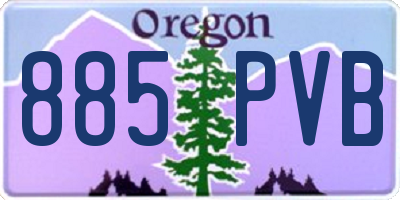 OR license plate 885PVB