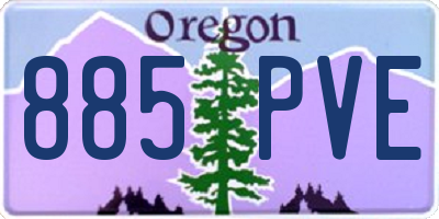 OR license plate 885PVE