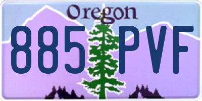 OR license plate 885PVF