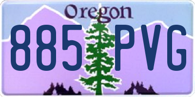 OR license plate 885PVG