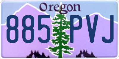 OR license plate 885PVJ