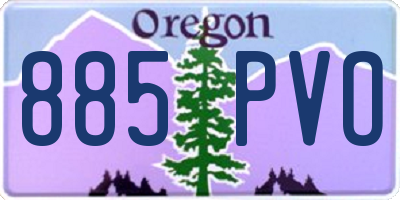 OR license plate 885PVO