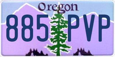 OR license plate 885PVP