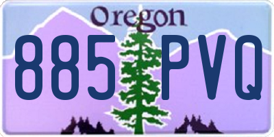 OR license plate 885PVQ
