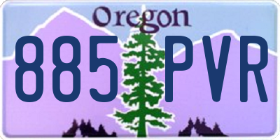 OR license plate 885PVR