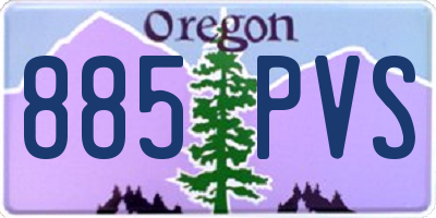OR license plate 885PVS
