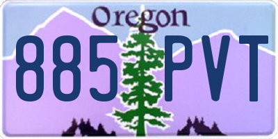 OR license plate 885PVT
