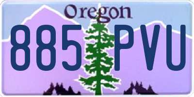 OR license plate 885PVU