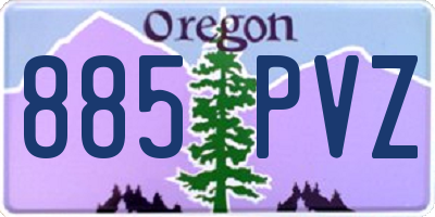 OR license plate 885PVZ