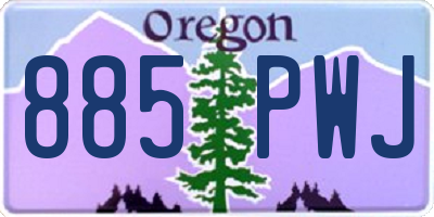 OR license plate 885PWJ