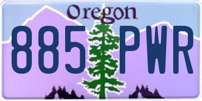 OR license plate 885PWR