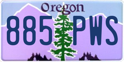 OR license plate 885PWS