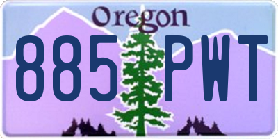 OR license plate 885PWT