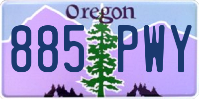 OR license plate 885PWY