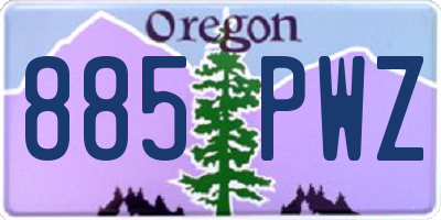 OR license plate 885PWZ