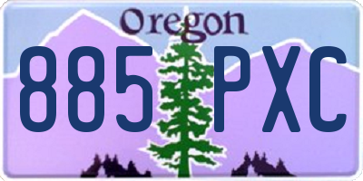 OR license plate 885PXC