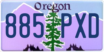 OR license plate 885PXD