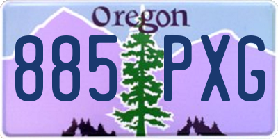 OR license plate 885PXG
