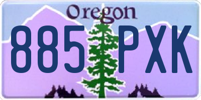 OR license plate 885PXK
