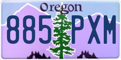 OR license plate 885PXM