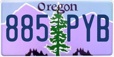 OR license plate 885PYB