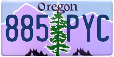 OR license plate 885PYC