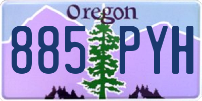 OR license plate 885PYH