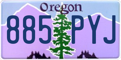 OR license plate 885PYJ