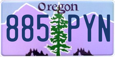OR license plate 885PYN