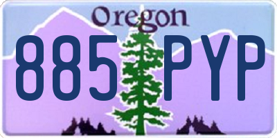 OR license plate 885PYP