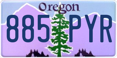 OR license plate 885PYR
