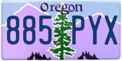 OR license plate 885PYX