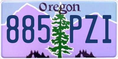 OR license plate 885PZI
