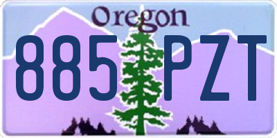 OR license plate 885PZT