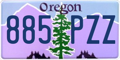 OR license plate 885PZZ