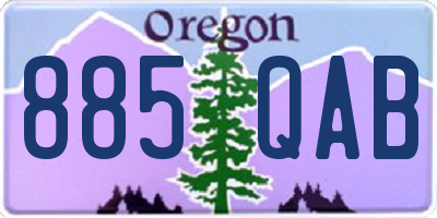 OR license plate 885QAB