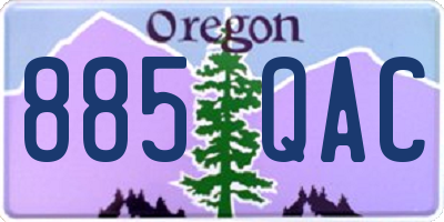 OR license plate 885QAC