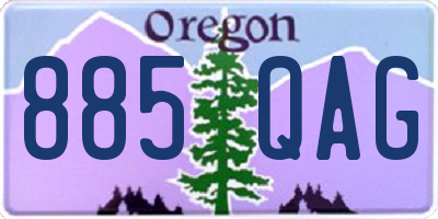 OR license plate 885QAG