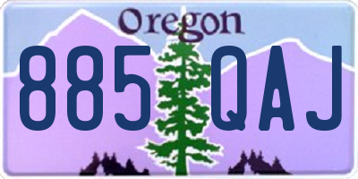OR license plate 885QAJ