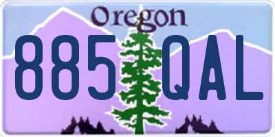 OR license plate 885QAL