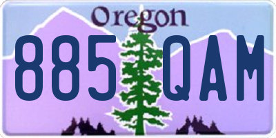 OR license plate 885QAM